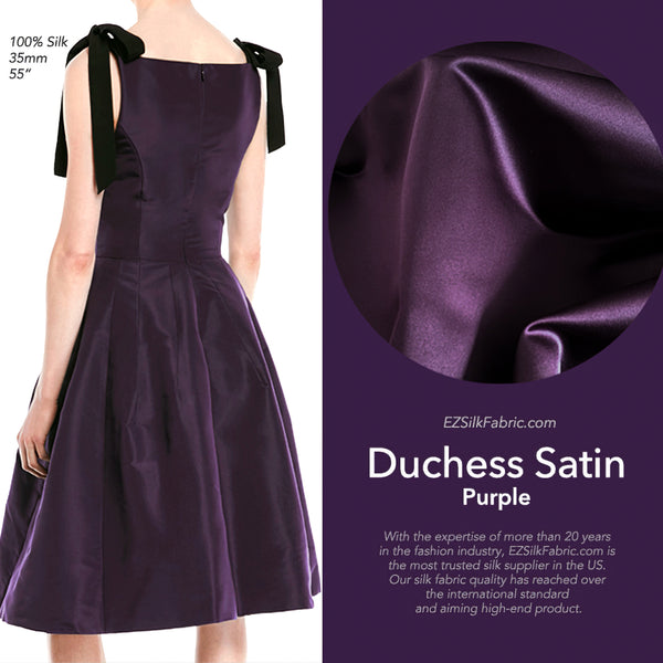 Silk Duchess Satin Fabric, 35mm, 55