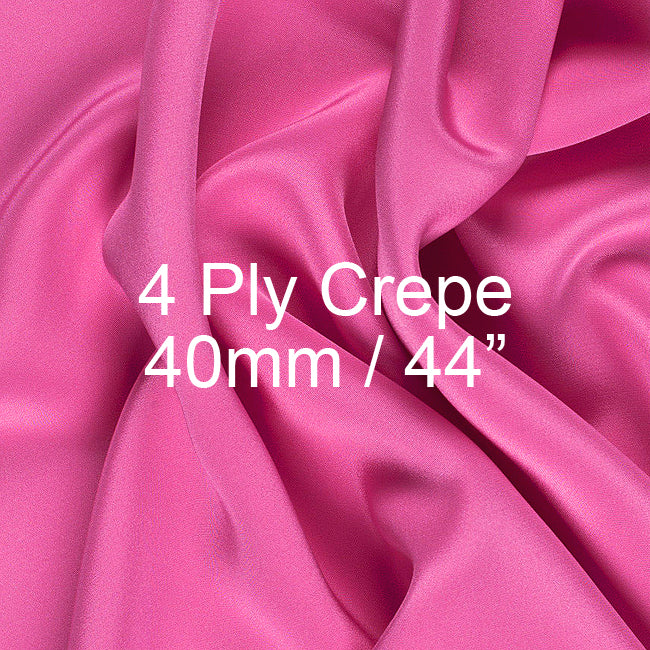Silk 4 Ply Crepe Fabric 40mm, 44"