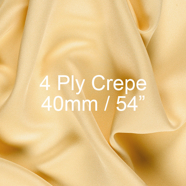 Silk 4 Ply Crepe Fabric 40mm, 54"