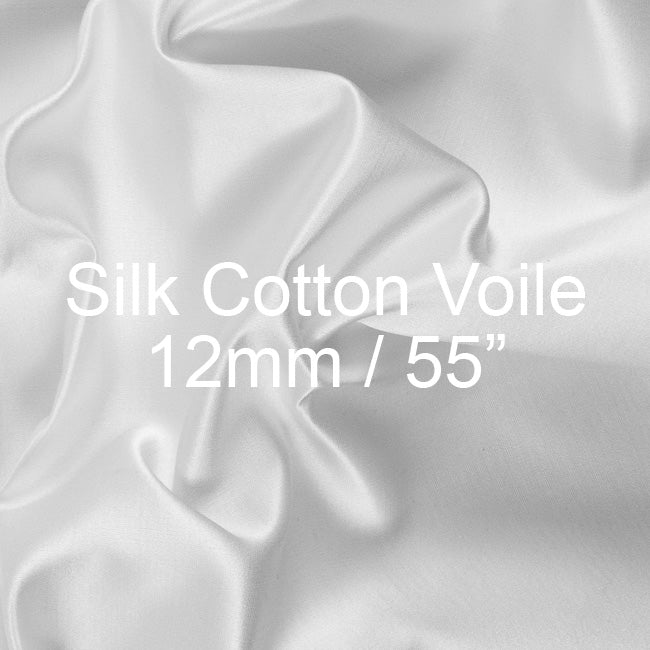 Silk Cotton Voile Fabric 12mm, 55"