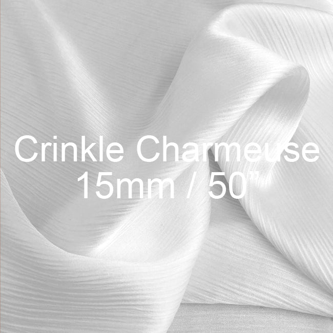 Silk Crinkle Charmeuse Fabric 15mm, 50"