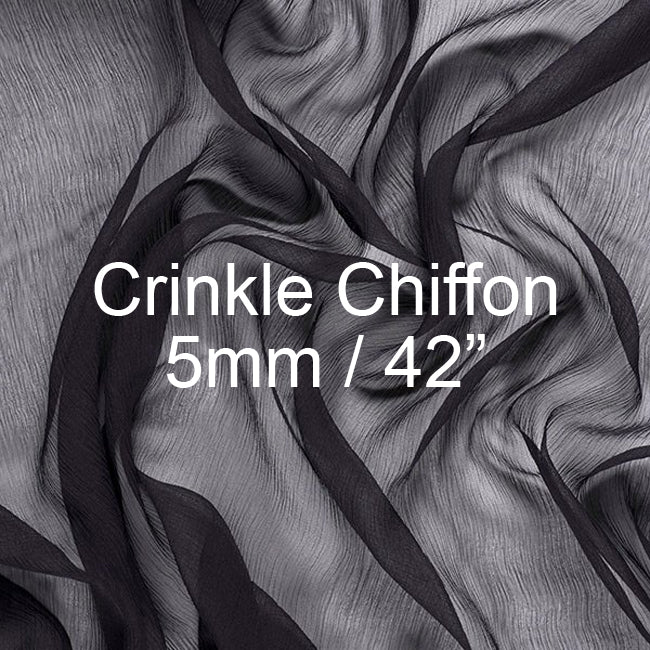 Silk Crinkle Chiffon Fabric 5mm, 42"
