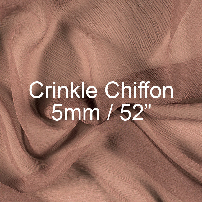 Silk Crinkle Chiffon Fabric 5mm, 52"