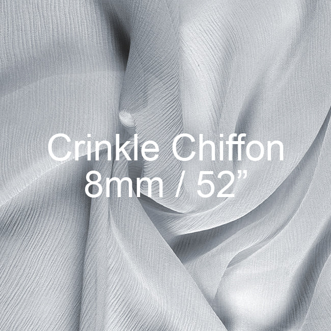 Silk Crinkle Chiffon Fabric 8mm, 52"