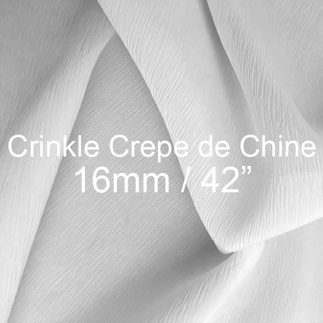 Silk Crinkle Crepe de Chine (CDC) Fabric 16mm, 42"