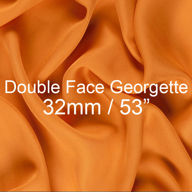 Silk Double Face Georgette Fabric 32mm, 53"