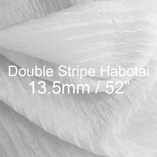 Silk Double Stripe Habotai Fabric 13.5mm, 52"