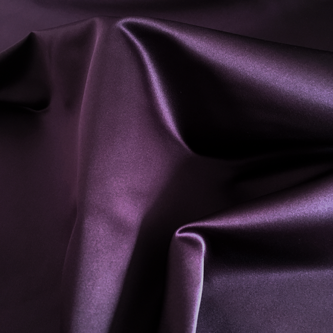Silk Duchess Satin Fabric, 35mm, 55", Purple