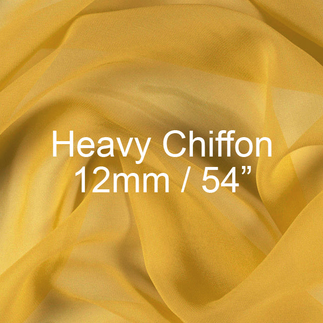 Silk Heavy Chiffon Fabric 12mm, 54"