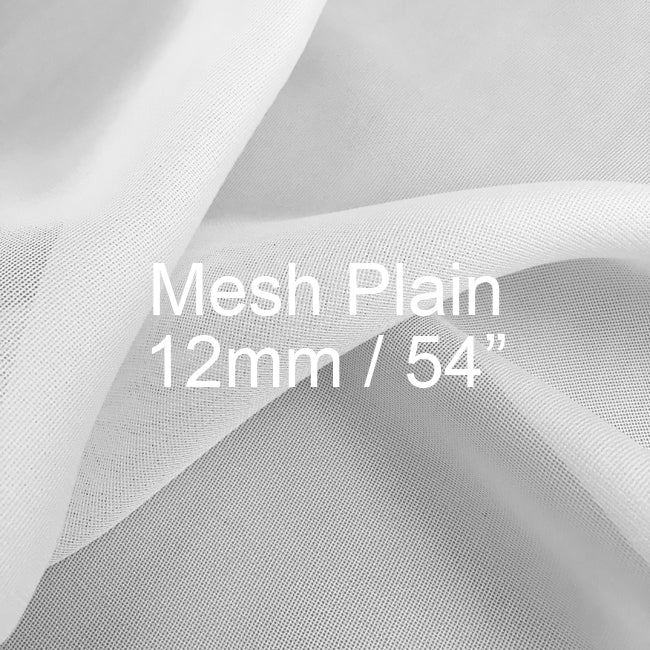 Silk Mesh Plain Fabric 12mm, 54"