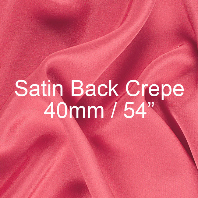 Silk Satin Back Crepe Fabric 40mm, 54"