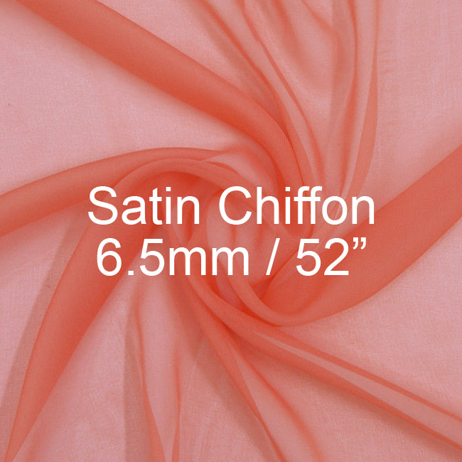 Silk Satin Chiffon Fabric 6.5mm, 52"