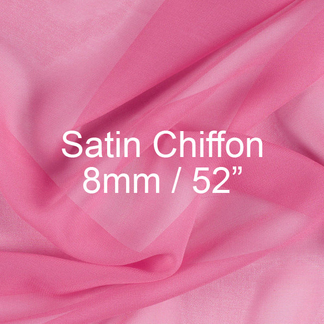 Silk Satin Chiffon Fabric 8mm, 52"