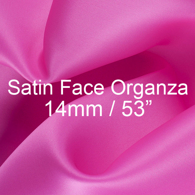 Silk Satin Face Organza Fabric 14mm, 53"