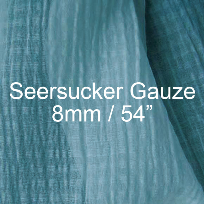 Silk Seersucker Gauze Fabric 8mm, 44"