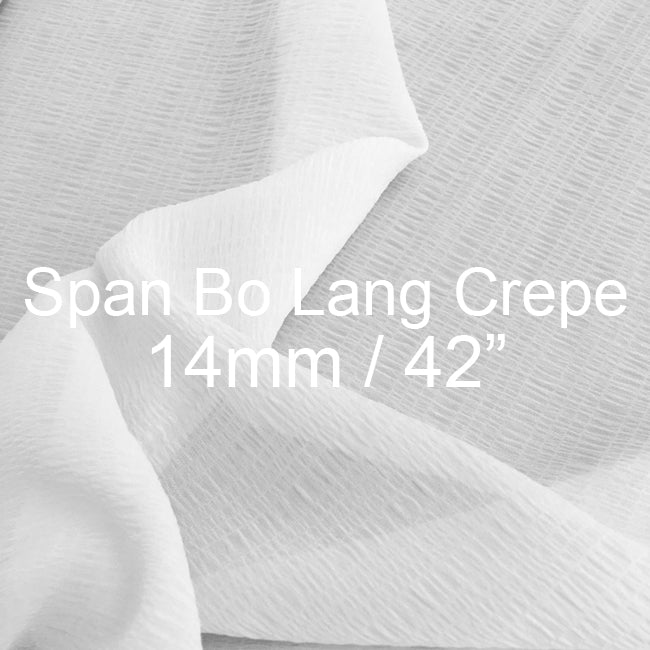 Silk Span Bo Lang Crepe Fabric 14mm, 42"