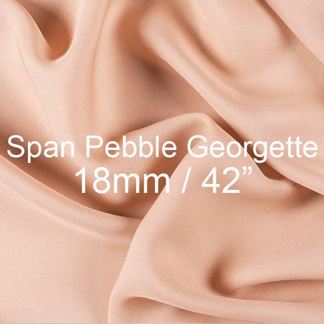 Silk Span Pebble Georgette Fabric 18mm, 42"